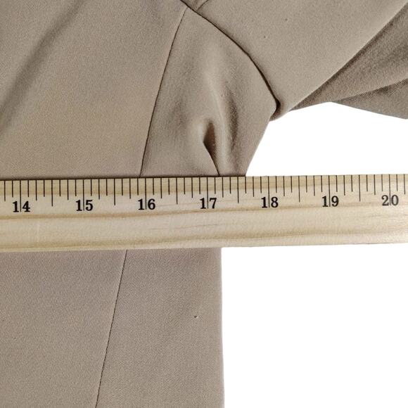 NWOT Cicy Bell Button Blazer Lapel Career Jacket Pockets Khaki Size Medium - Picture 9 of 9